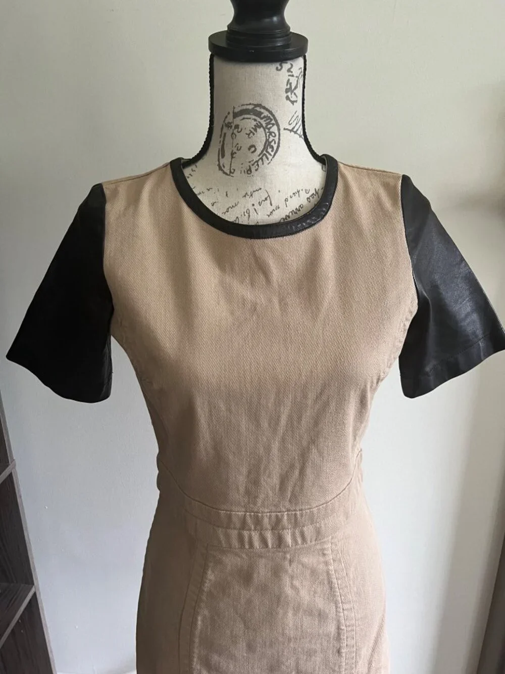Marc By Marc Jacobs Dress Dempsey Drill Lambs Leather Sheath 2 Datenight - Picture 2 of 10